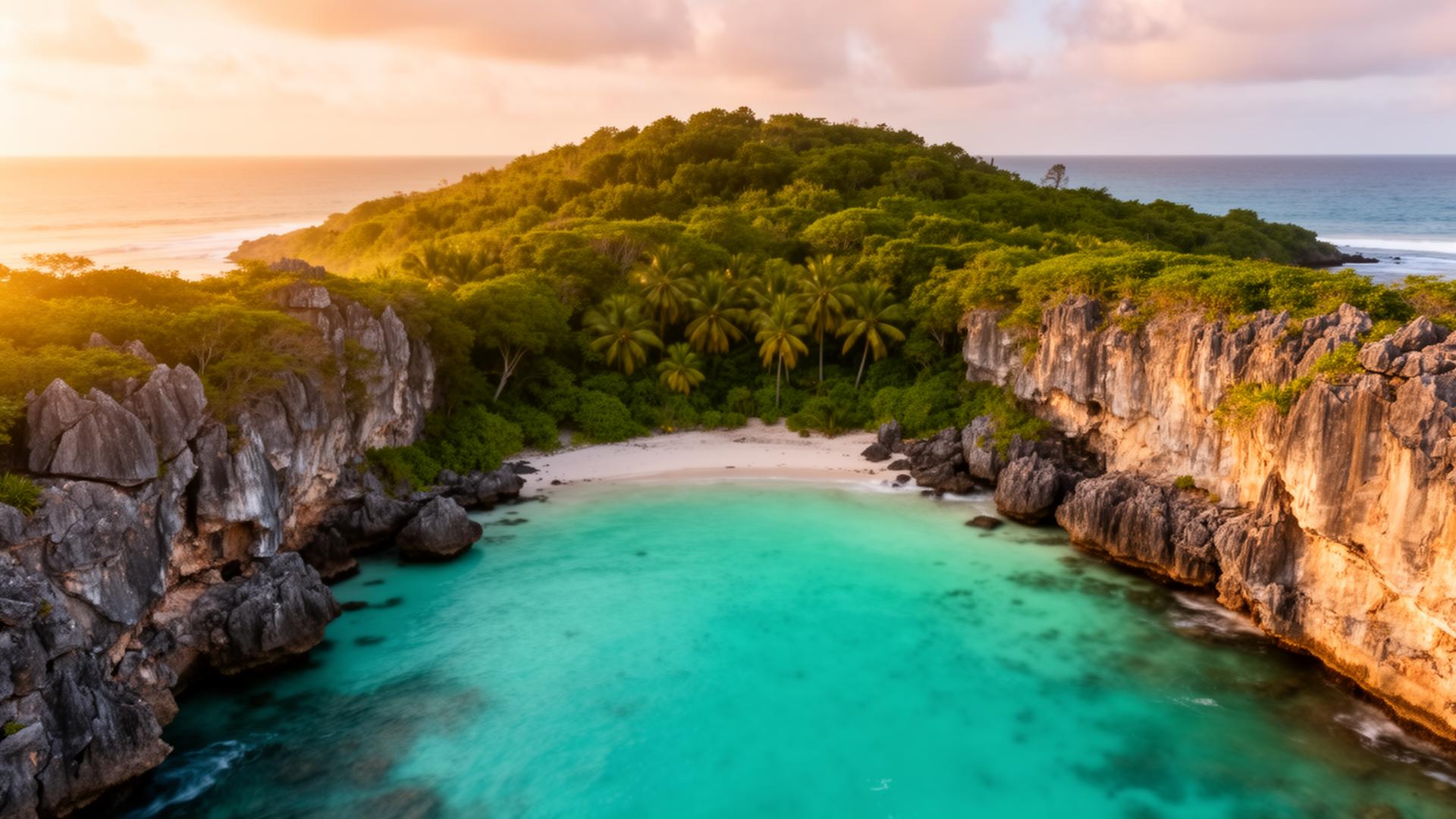 Hidden tropical lagoon